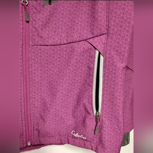 Women's Cabela's Soft Lined Zip Front Jacket Pink Multi Pockets Size Large - Picture 8 of 10